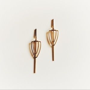 [NEW] DROP GOLD PLATED GEOMETRIC EARRINGS